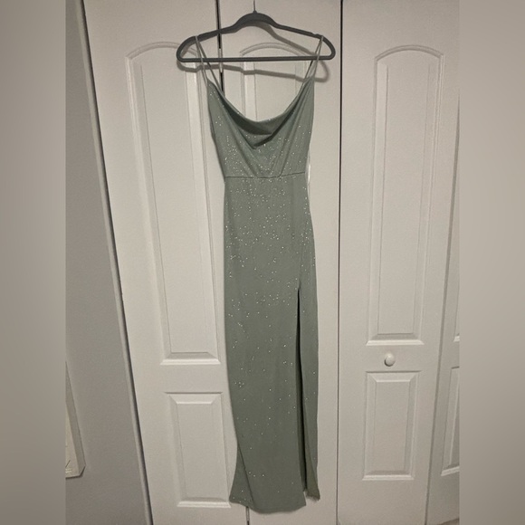 Windsor Strapless Glittering Green Dress - Picture 1 of 3